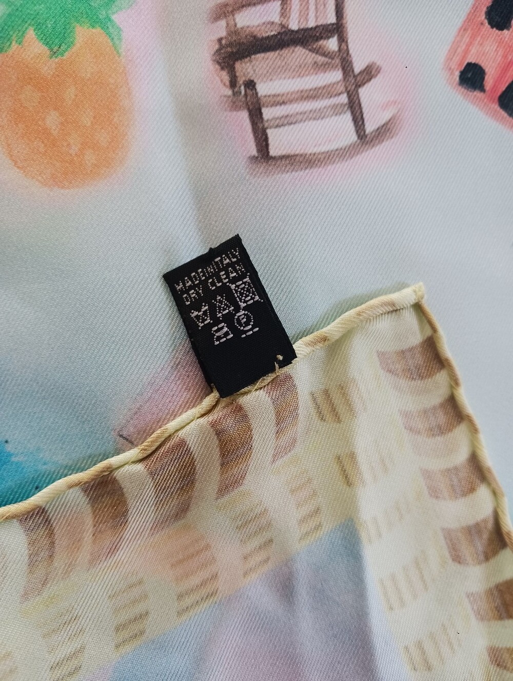 AS IS. Ben Silver Silk Scarf - Picture 6 of 10